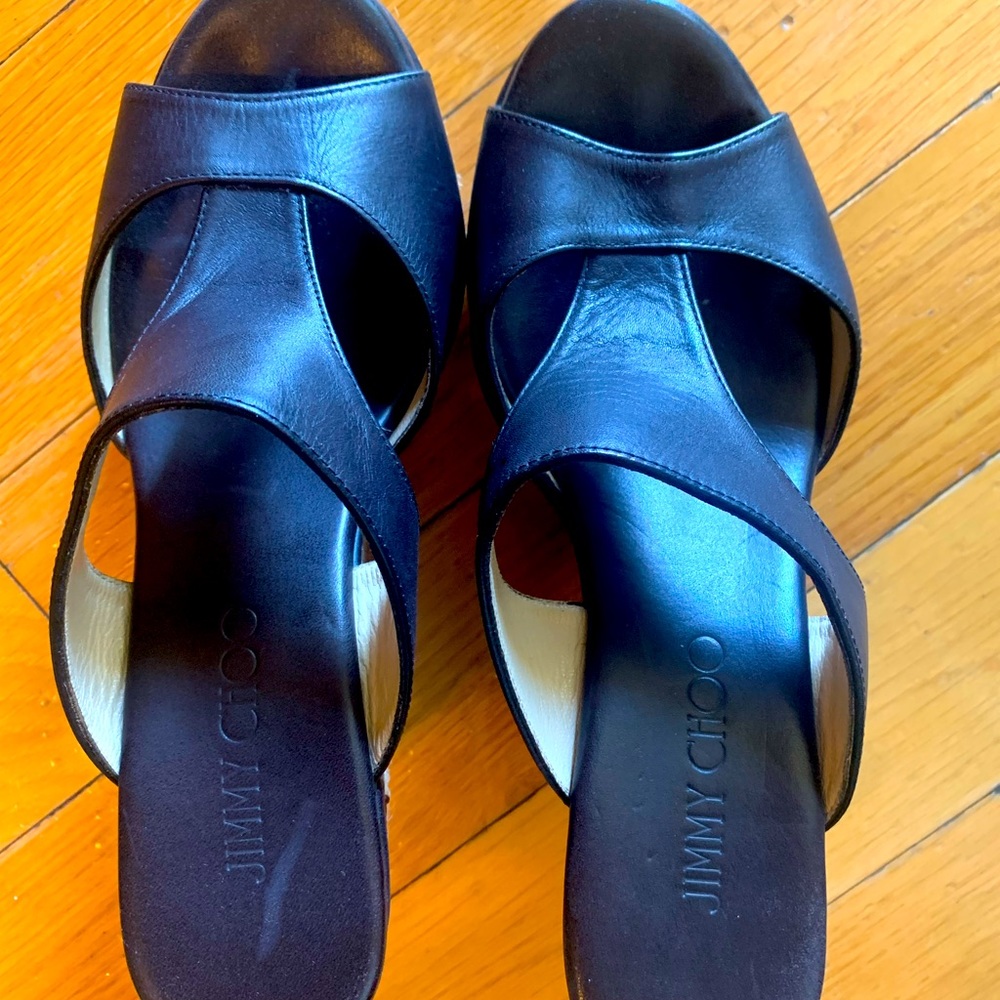 Jimmy Choo Black Slides - Barely Worn! - image 1